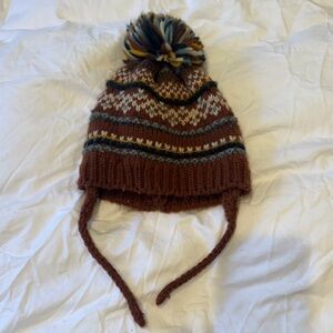 Zara Multicolor Knit Pom-Pom Hat for Kids